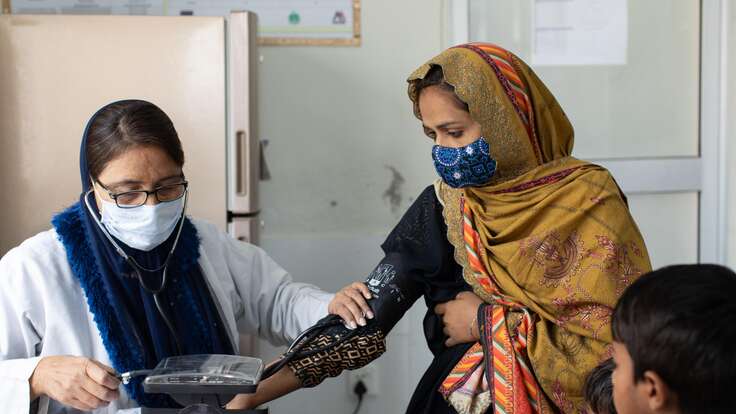 District Khairpur, Pakistan. Activities at the Maternal, Newborn and Child Health Centre (MNCH) where IRC and its implementing partners provide medical services to marginalized communities in Sindh.