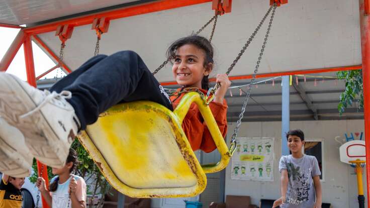 Girl on a swing