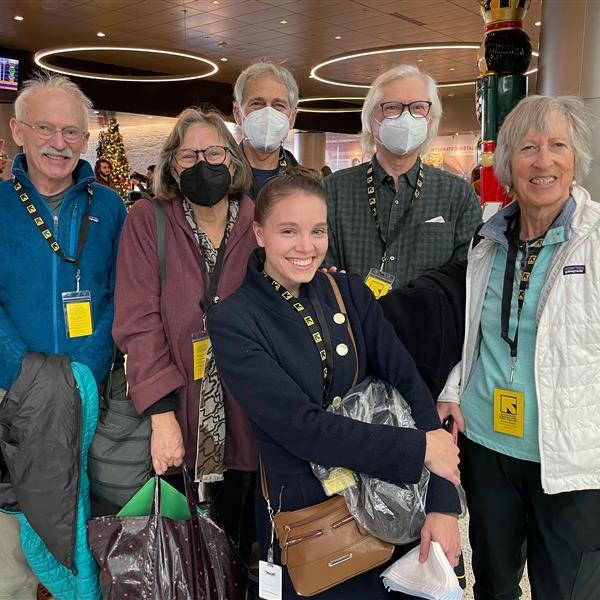 Community Sponsor group in Salt Lake City gathers for a photo at the Salt Lake City Airport