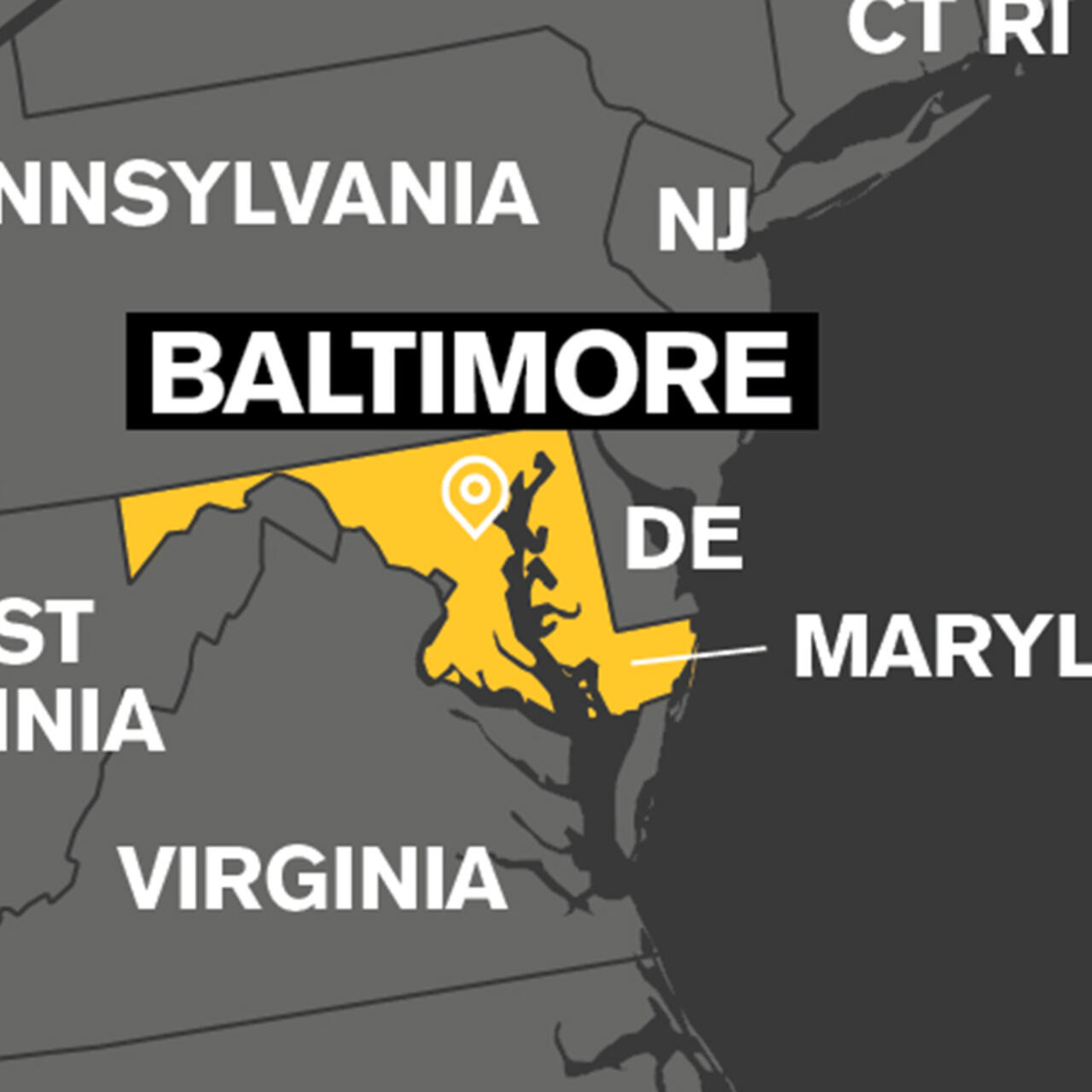 Map highlighting IRC's Baltimore office.