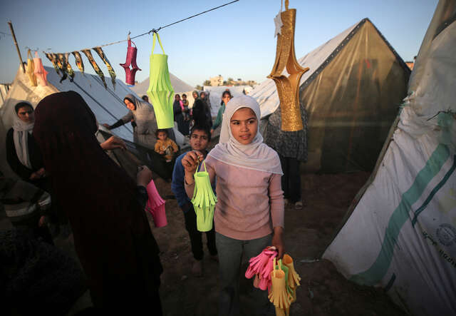 Children captured taking refuge in Deir al-Balah, in the central Gaza Strip.