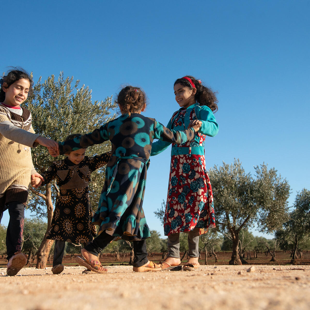 Children play in Syria